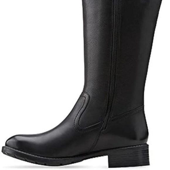 Clarks Swansea Bridge Tall Riding Boot Black size 6 - Picture 1 of 12